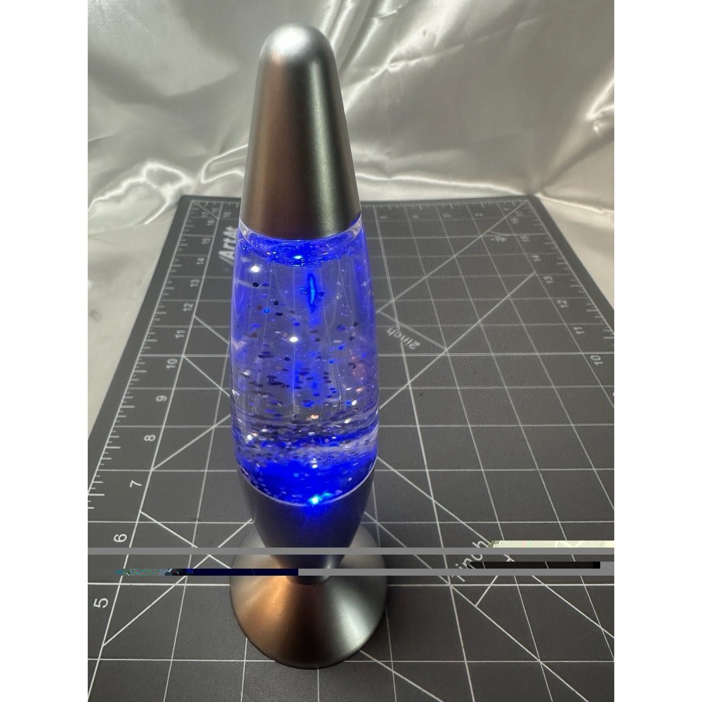 7.25" Battery Operated Shorty Glitter Lava Lamp Mini Color Changing Nostalgic - Picture 1 of 8